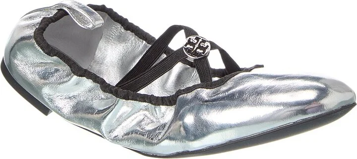 Tory Burch Soft Scrunch Leather Ballet Flat