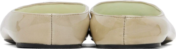 Tory Burch SSENSE Exclusive Beige Reva Backless Ballerina Flats - Image 2