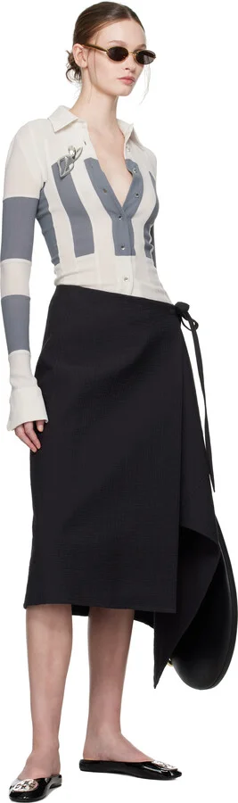 Tory Burch SSENSE Exclusive Black Reva Backless Ballerina Flats - Image 5