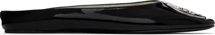 Tory Burch SSENSE Exclusive Black Reva Backless Ballerina Flats
