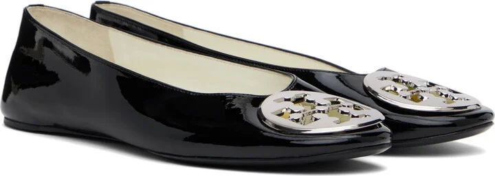 Tory Burch SSENSE Exclusive Black Reva Ballerina Flats - Image 4
