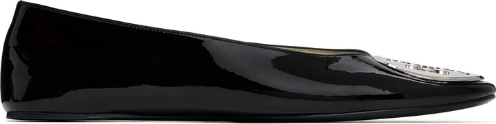 Tory Burch SSENSE Exclusive Black Reva Ballerina Flats