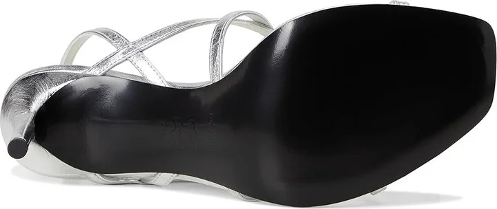 Tory Burch Strap Heel Sandals 90mm Women's Wedge Shoes Silver : 9 M, Leather - Image 3