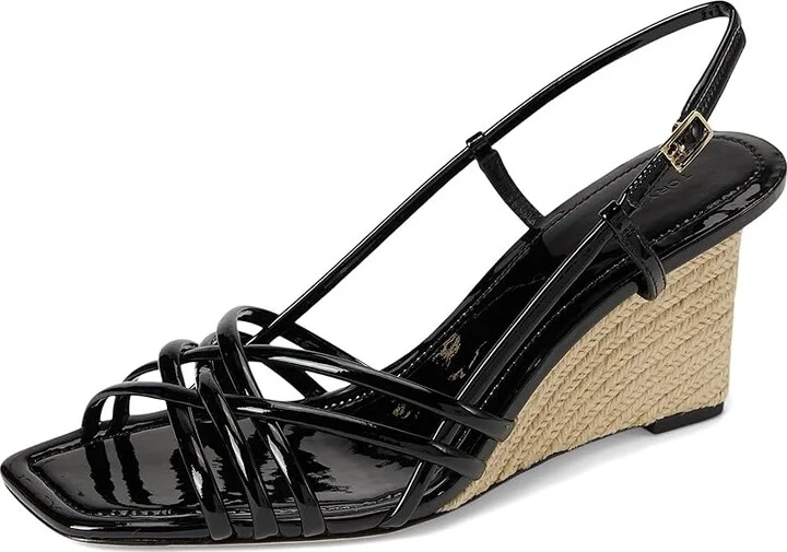 Tory Burch Strap Wedge Sandals 75mm Women's Wedge Shoes Perfect Black/Perfect Black : 11 M, Leather - Image 5