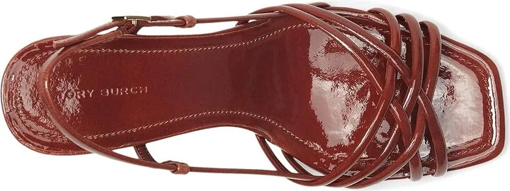 Tory Burch Strap Wedge Sandals 75mm Women's Wedge Shoes Russet Brown/Russet Brown : 8.5 M, Leather - Image 2