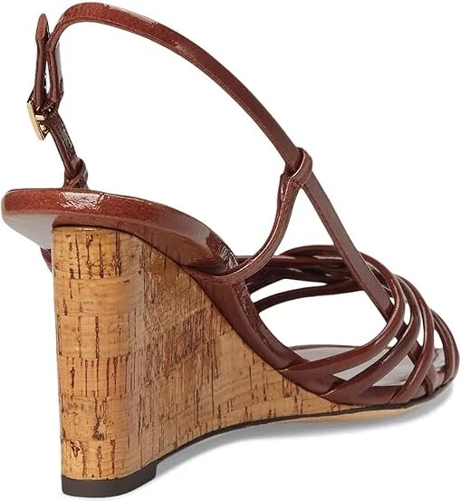 Tory Burch Strap Wedge Sandals 75mm Women's Wedge Shoes Russet Brown/Russet Brown : 8.5 M, Leather - Image 4