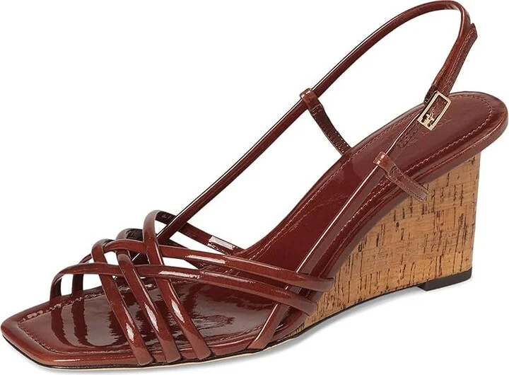 Tory Burch Strap Wedge Sandals 75mm Women's Wedge Shoes Russet Brown/Russet Brown : 8.5 M, Leather - Image 5