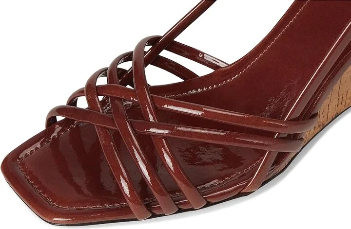 Tory Burch Strap Wedge Sandals 75mm Women's Wedge Shoes Russet Brown/Russet Brown : 8.5 M, Leather - Image 7