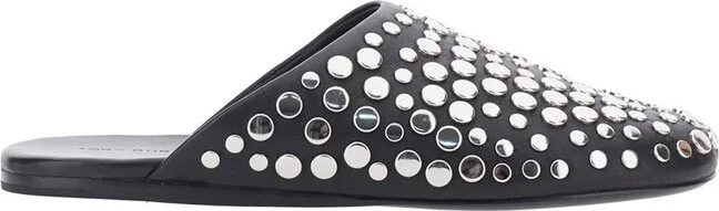 Tory Burch Stud Detailed Round-Toe Mules