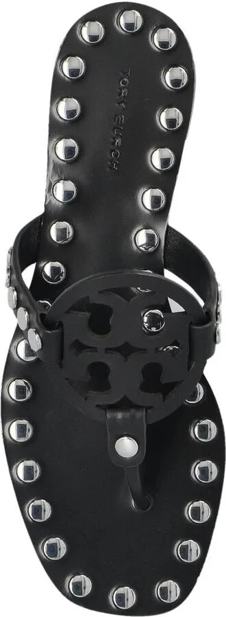 Tory Burch Studded Miller Leather Flat Sandals - Image 2