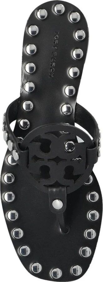 Tory Burch Studded Miller Leather Flat Sandals - Image 2