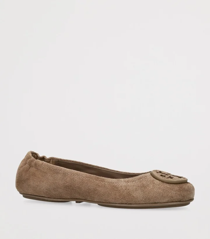 Tory Burch Suede Minnie Travel Ballet Flats - Image 3