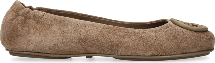 Tory Burch Suede Minnie Travel Ballet Flats