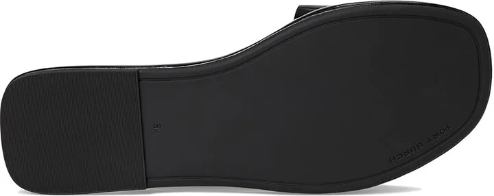 Tory Burch T Lock Slide Women's Wedge Shoes Perfect Black : 11 M, Leather - Image 3