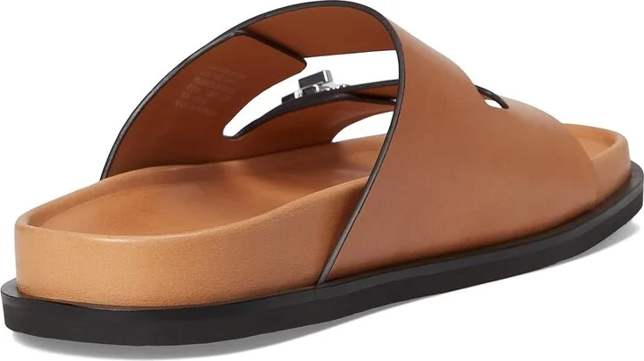 Tory Burch T Lock Sport Slide Women's Wedge Shoes Camello : 7.5 M, Leather - Image 4