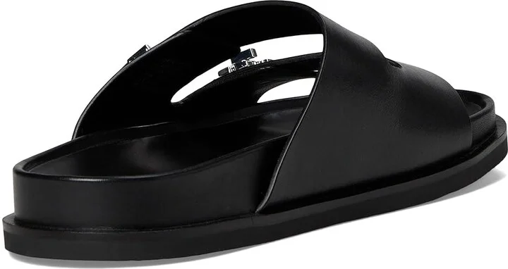 Tory Burch T Lock Sport Slide Women's Wedge Shoes Perfect Black : 10 M, Leather - Image 4