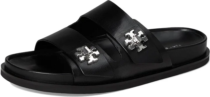 Tory Burch T Lock Sport Slide Women's Wedge Shoes Perfect Black : 10 M, Leather - Image 5