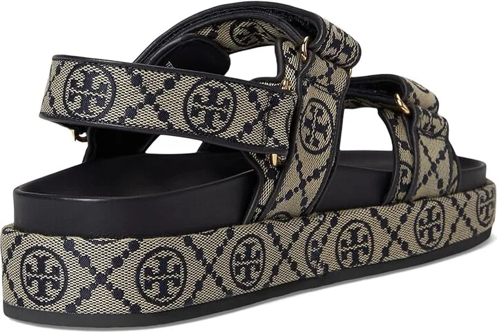 Tory Burch T Monogram Kira Sport Sandals Women's Flat Shoes Perfect Navy : 11 M - Image 4