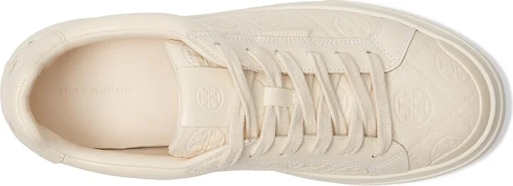 Tory Burch T-Monogram Ladybug Sneakers Women's Shoes Light Cream/Light Cream/Light Cream : 10 M, Leather/Rubber - Image 2