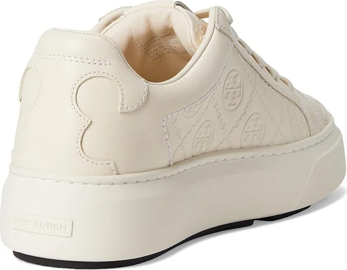 Tory Burch T-Monogram Ladybug Sneakers Women's Shoes Light Cream/Light Cream/Light Cream : 10 M, Leather/Rubber - Image 4