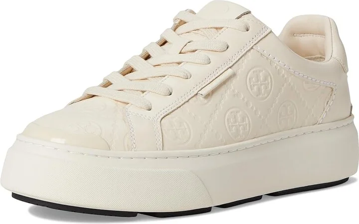 Tory Burch T-Monogram Ladybug Sneakers Women's Shoes Light Cream/Light Cream/Light Cream : 10 M, Leather/Rubber - Image 5