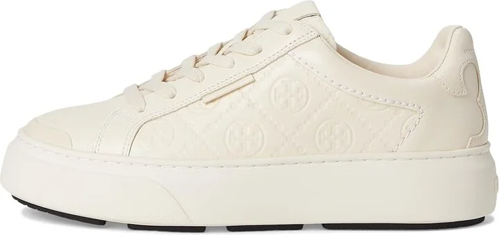 Tory Burch T-Monogram Ladybug Sneakers Women's Shoes Light Cream/Light Cream/Light Cream : 10 M, Leather/Rubber - Image 6