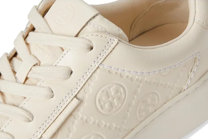 Tory Burch T-Monogram Ladybug Sneakers Women's Shoes Light Cream/Light Cream/Light Cream : 10 M, Leather/Rubber - Image 7