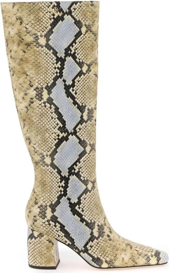 Tory Burch Tall Banana Embossed Heeled Boots