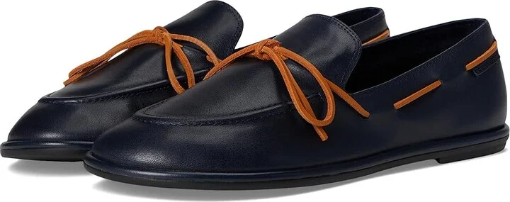 Tory Burch The Boaty Women's Shoes New Navy/Tan : 6.5 M, Leather