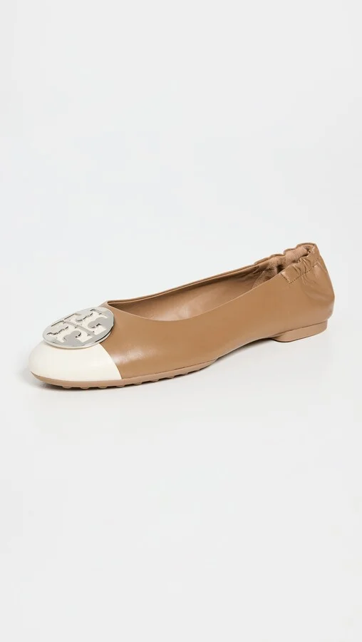 Tory Burch Toe Cap Logo Ballet Flats - Image 2
