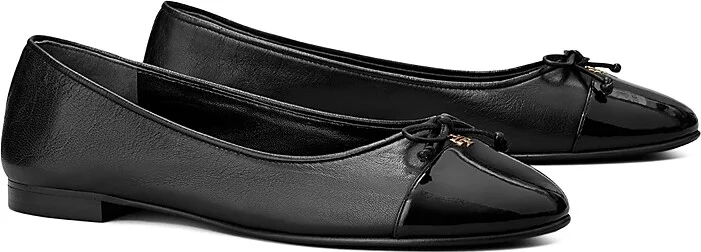 Tory Burch Women's Bow Logo Slip On Ballet Flats