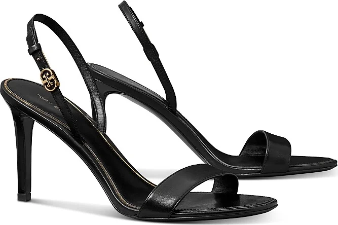 Tory Burch Women's Double T Buckle Heel Sandals
