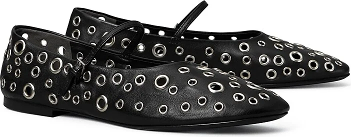 Tory Burch Women's Eyelet Mary Jane Ballet Flats