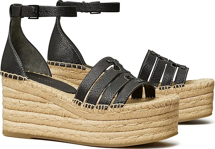 Tory Burch Women's Ines Ankle Strap Espadrille Platform Sandals