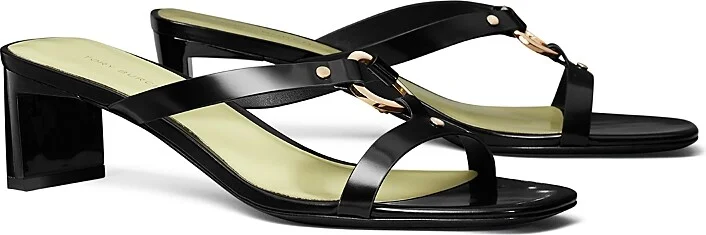 Tory Burch Women's Ring Kitten Heel Sandals