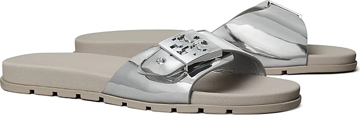 Tory Burch Women's Slip On Buckled Slide Sandals