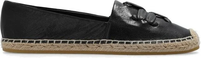 Tory Burch Woven Double T Slip-On Espadrilles