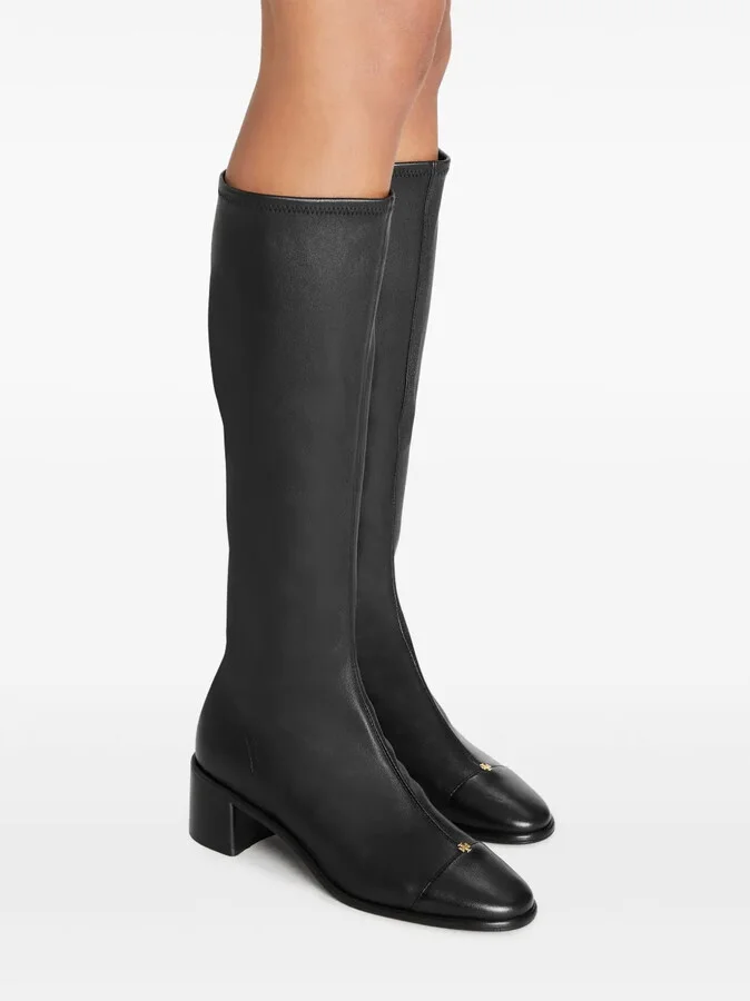 Tory Leather Cap-Toe Knee High Boot 55mm - Image 4
