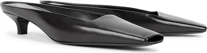 Toteme 40 Black Leather Mules - Image 2