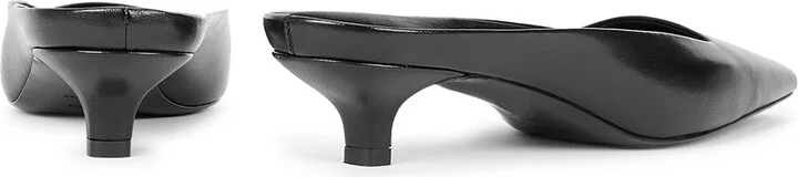 Toteme 40 Black Leather Mules - Image 3