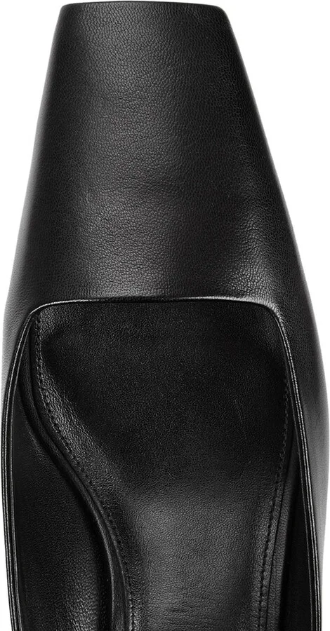 Toteme 40 Black Leather Mules - Image 4