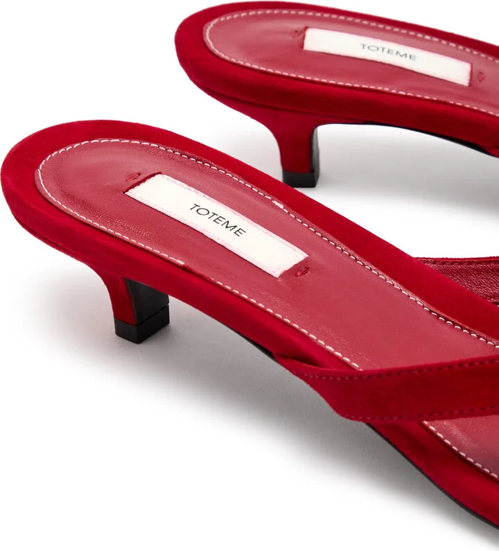 Toteme 40 Suede Thong Sandals - Image 4
