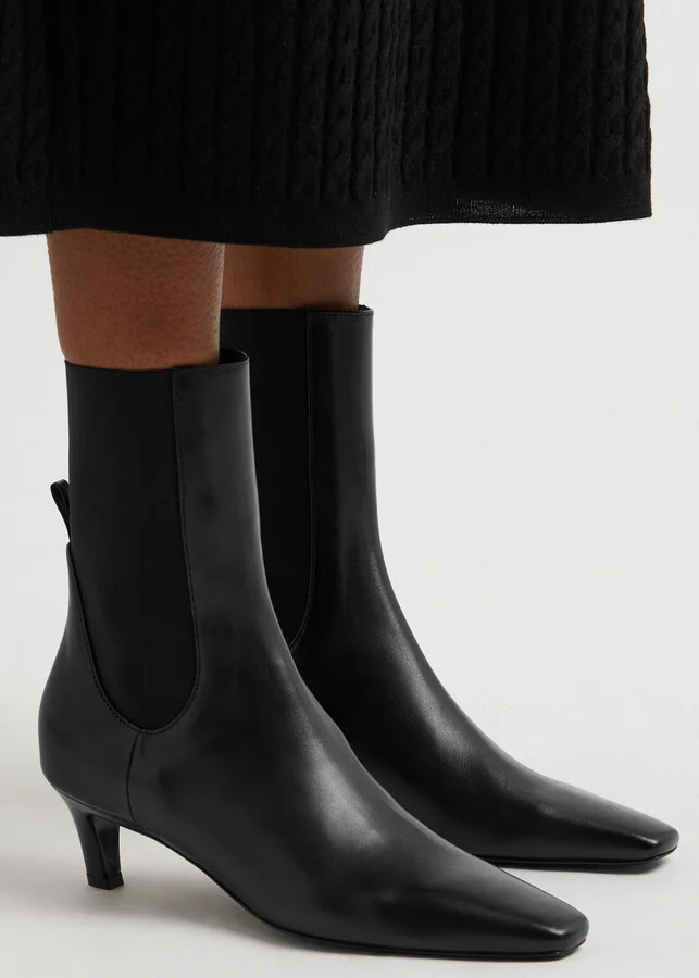 Toteme 50 Leather Ankle Boots - Image 5
