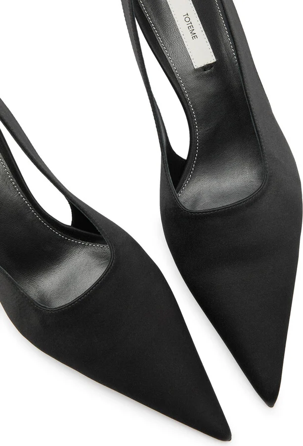 Toteme 75 Satin Slingback Pumps - Image 3