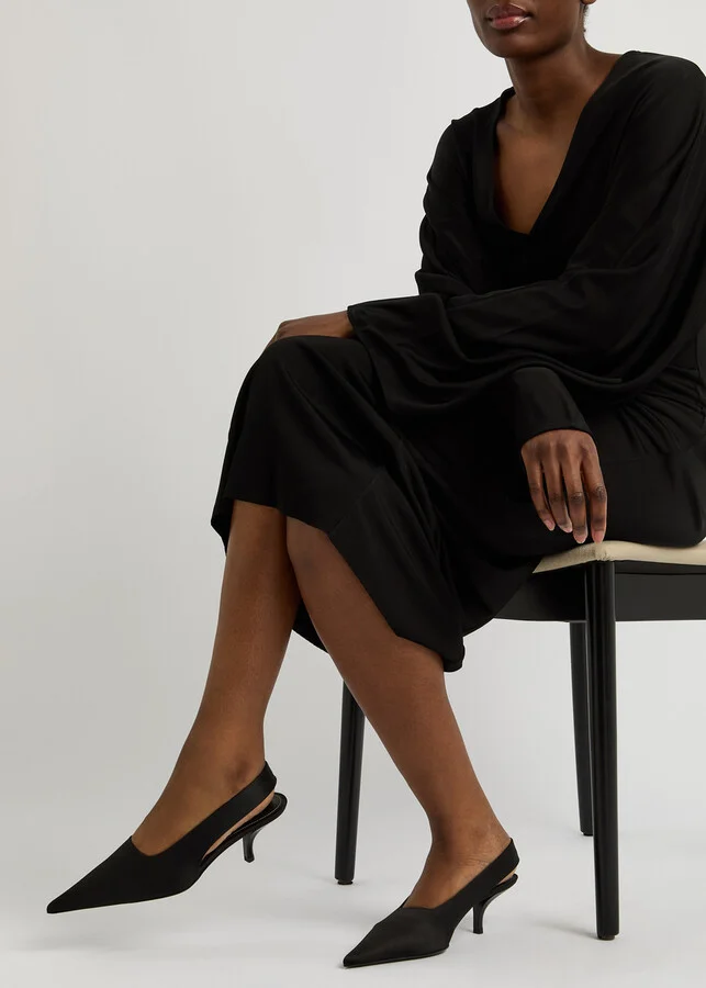 Toteme 75 Satin Slingback Pumps - Image 5