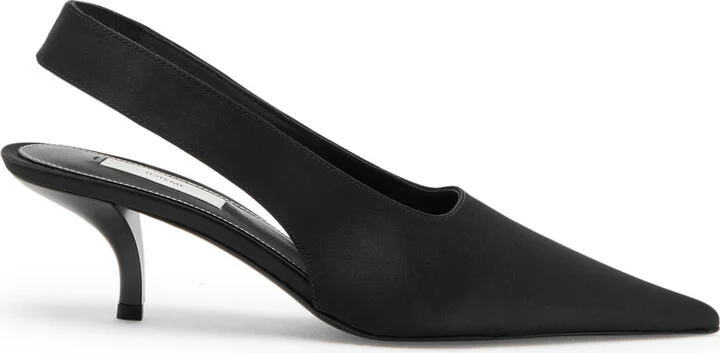 Toteme 75 Satin Slingback Pumps