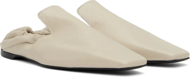TOTEME Beige Elastic Back Loafers - Image 4