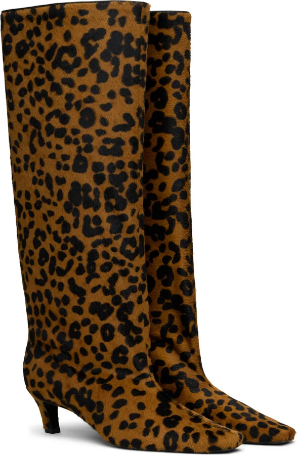 TOTEME Black & Brown 'The Wide Shaft' Boots - Image 4