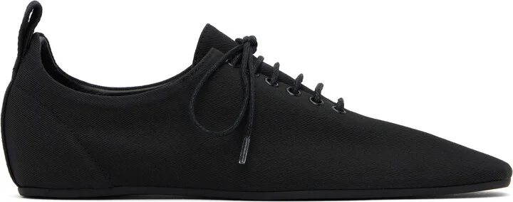 TOTEME Black Canvas Derbys