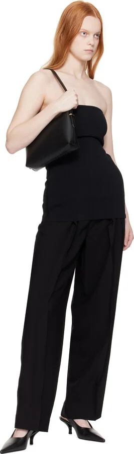 TOTEME Black Classic Leather Slingback Heels - Image 5